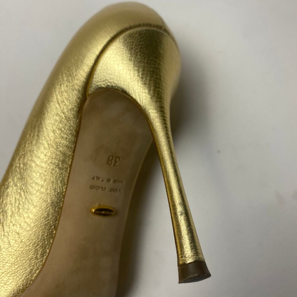 Sergio Rossi Gold Pumps Size 8 - Picture 6 of 9